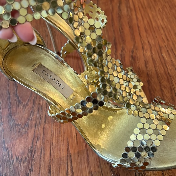 Casadei Gold Heels - Picture 3 of 7